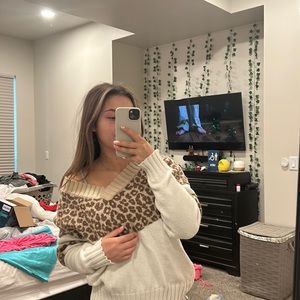 Cheetah print sweater